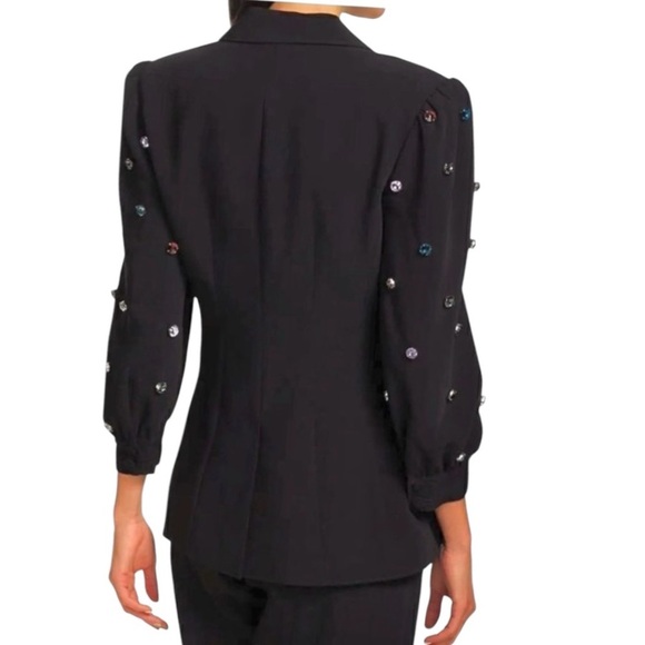 Cinq a Sept Amie Bejeweled 3/4” Puff Sleeve Tailored Fitted Blazer Size 4 NEW - Picture 4 of 15